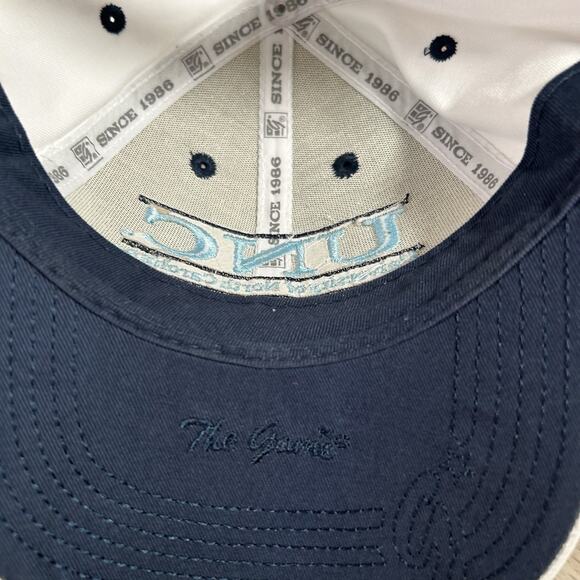 UNC North Carolina Tar‎ Heels Hat Snapback College White The Game Bar Line Cap - Picture 5 of 8